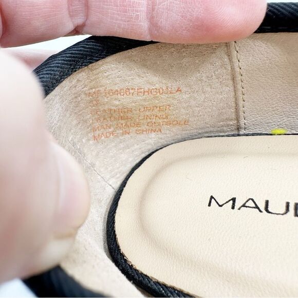 Maud Frizon Women's Black Patent Leather Ballet Flats W/Enamel Accent w/ Bow 6.5 - Picture 8 of 12